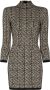 Balmain Mini-jurk met jacquard Zwart - Thumbnail 1