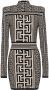 Balmain Mini-jurk met monogram Zwart - Thumbnail 1
