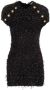 Balmain Mini-jurk verfraaid met pailletten Zwart - Thumbnail 1