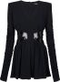 Balmain Pailletten Gebreide Jurk met V-Hals Black Dames - Thumbnail 1