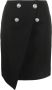 Balmain Mini-rok met knopen Zwart - Thumbnail 1