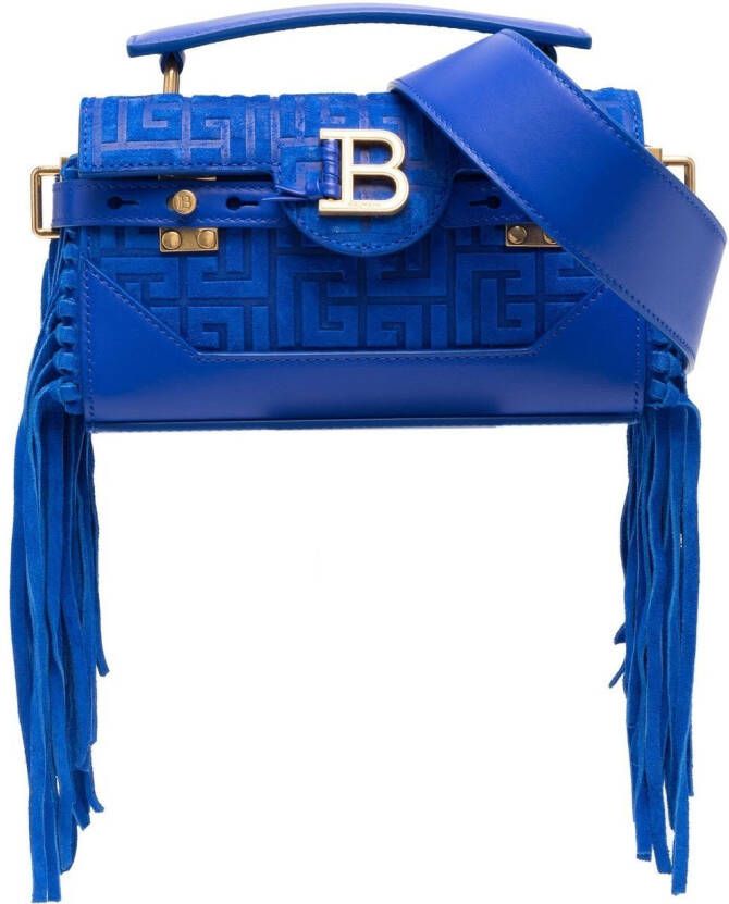 Balmain Grace schoudertas met franjes Blauw