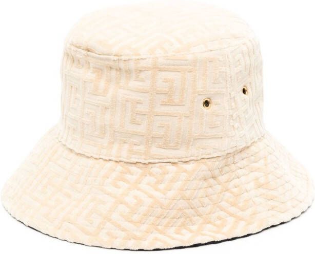 Balmain Vissershoed met monogram Zwart