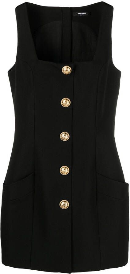 Balmain Mouwloze jurk Zwart