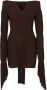 Balmain Korte gedrapeerde jurk van geplooide jersey Brown Dames - Thumbnail 1