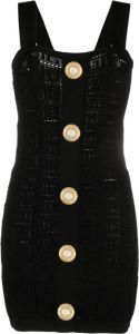 Balmain Opengebreide mini-jurk Zwart