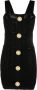 Balmain Opengebreide mini-jurk Zwart - Thumbnail 1