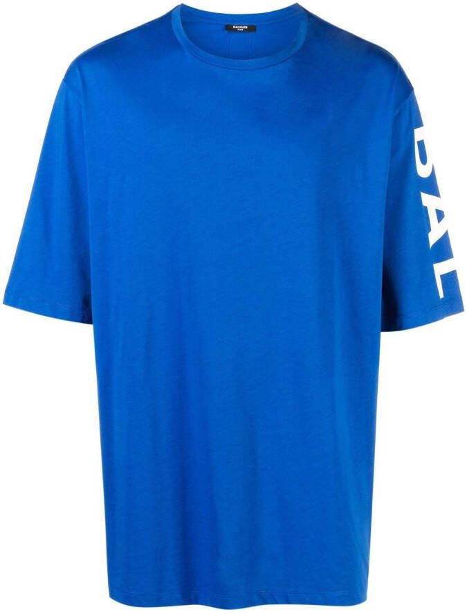 Balmain Oversized T-shirt Blauw