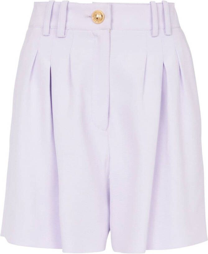 Balmain Piqué shorts Paars