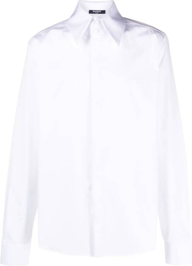 Balmain Overhemd met puntkraag Wit