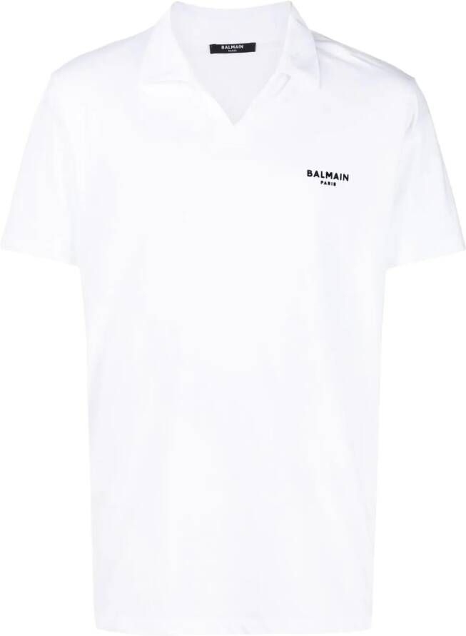 Balmain Poloshirt met kraag Wit