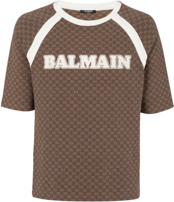 Balmain Bruine T-Shirts & Polos voor Heren Aw23 Bruin Heren