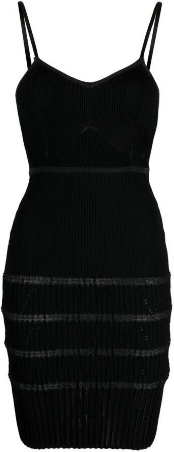 Balmain Mouwloze mini-jurk Zwart