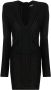 Balmain Midi-jurk met V-hals Zwart - Thumbnail 1