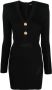 Balmain Ribgebreide mini-jurk Zwart - Thumbnail 1