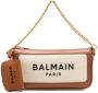 Balmain Canvas B-Army clutch bag with leather panels Beige Dames - Thumbnail 3
