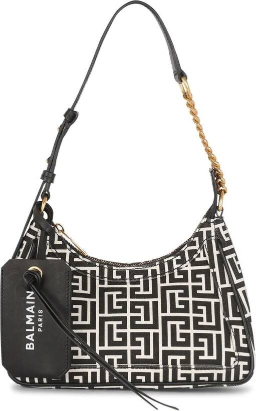 Balmain Monogram canvas B-Army handtas Zwart Dames
