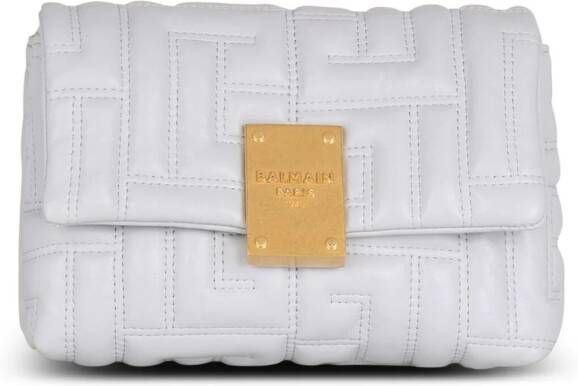 Balmain Kleine zachte 1945 tas in gewatteerd leer Gray Dames