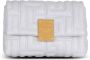 Balmain Kleine zachte 1945 tas in gewatteerd leer Gray Dames - Thumbnail 3