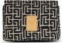 Balmain 1945 schoudertas met monogram jacquard Zwart - Thumbnail 1