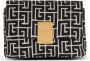 Balmain 1945 Zachte mini tas met jacquard monogram Black Dames - Thumbnail 1