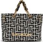 Balmain 1945 Zachte monogram jacquard tote tas Black Dames - Thumbnail 1