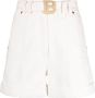 Balmain Shorts met monogram jacquard Wit - Thumbnail 1