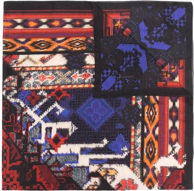 Balmain Sjaal met abstracte print Zwart