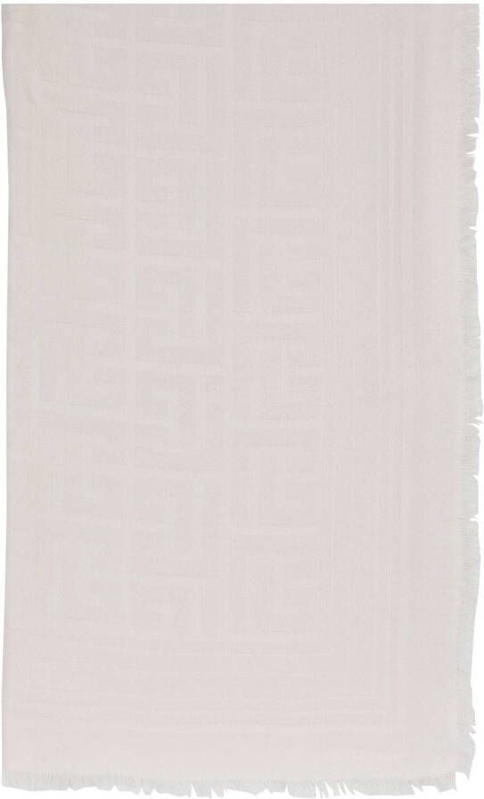 Balmain Viscose scarf with monogram pattern Roze Dames