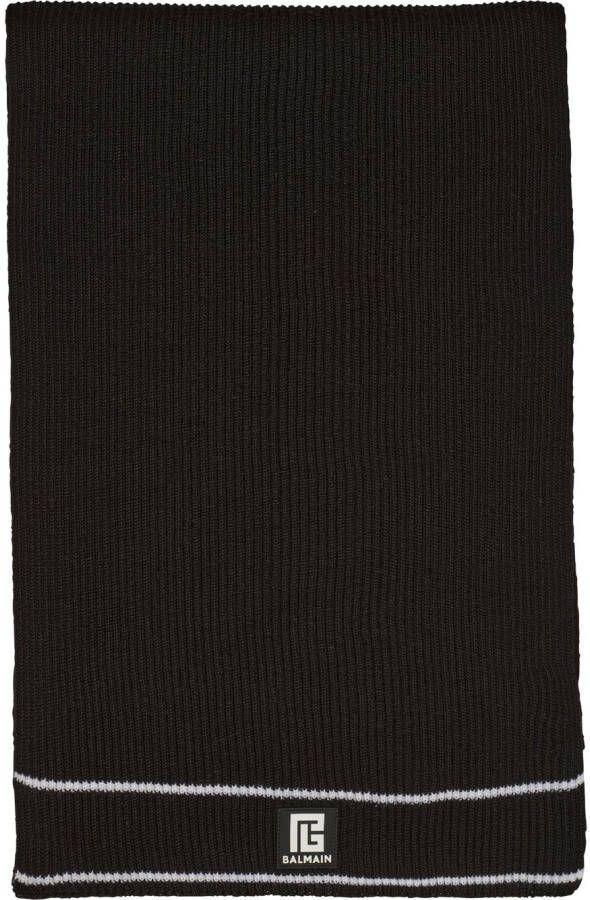 Balmain Sjaal met logopatch Zwart