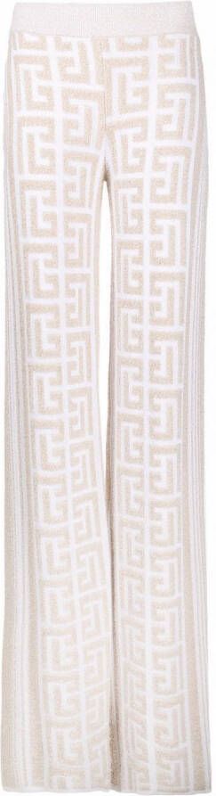 Balmain Straight broek dames Stof 34 Beige