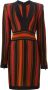 Balmain striped dress Zwart - Thumbnail 1