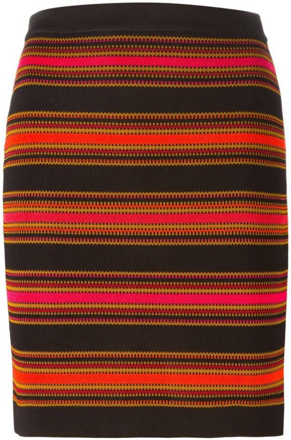 Balmain striped skirt Zwart