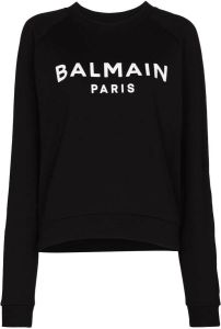 Balmain Sweater met logo Zwart
