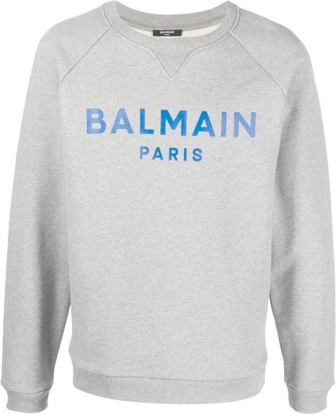 Balmain Sweater met logoprint Grijs
