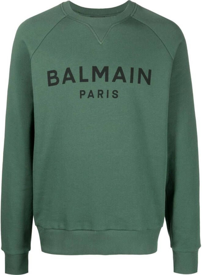 Balmain Sweater met logoprint Groen