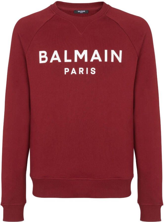 Balmain Sweater met logoprint Rood