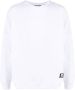 Balmain Ecologisch ontworpen katoenen sweatshirt met logoprint White Heren - Thumbnail 1