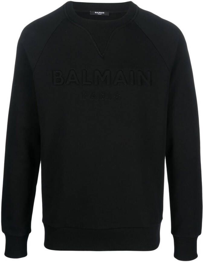 Balmain Sweater met ronde hals Zwart