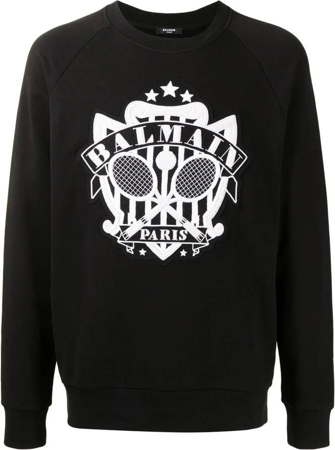 Balmain Sweater verfraaid met logo Zwart