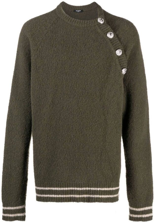 Balmain Trui met knoopdetail Groen