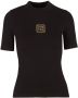 Balmain T-shirt met geborduurd logo Zwart - Thumbnail 1
