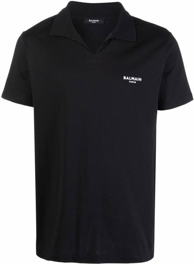 Balmain T-shirt met kraag Zwart