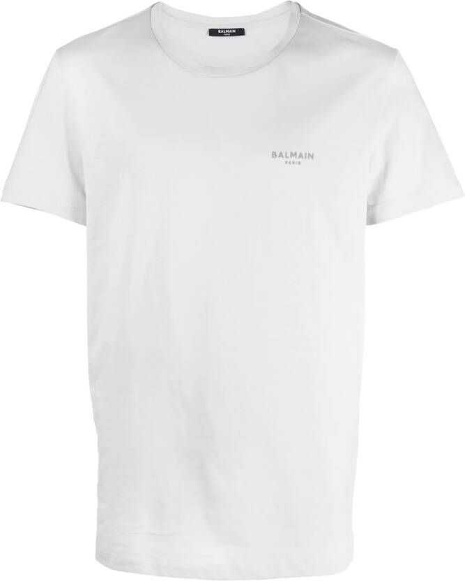 Balmain T-shirt met logo Blauw