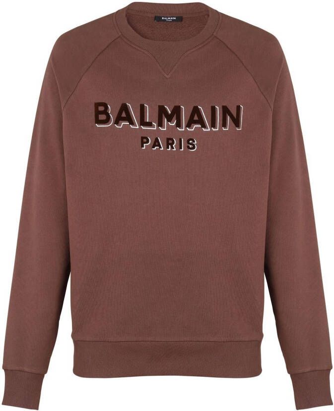 Balmain T-shirt met logo Bruin