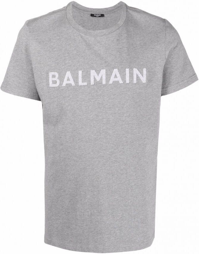 Balmain T-shirt met logopatch Grijs
