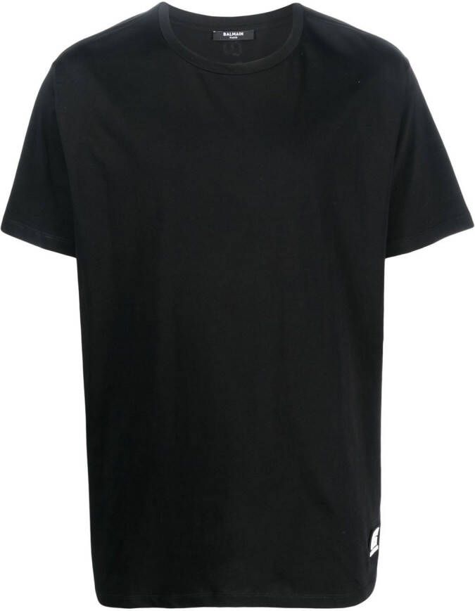 Balmain T-shirt met logopatch Zwart
