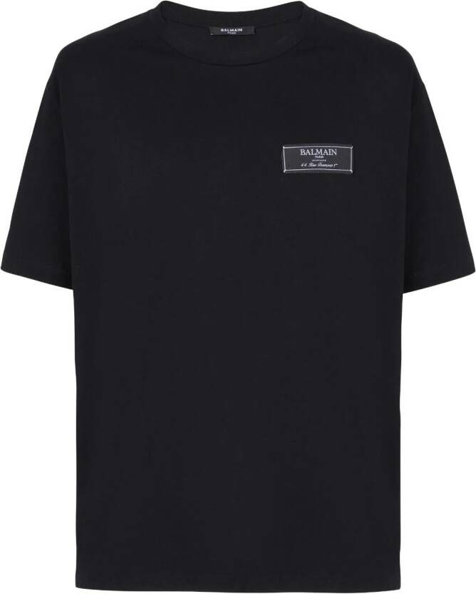 Balmain T-shirt met logopatch Zwart