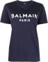Balmain T-shirt met logoprint Blauw - Thumbnail 1