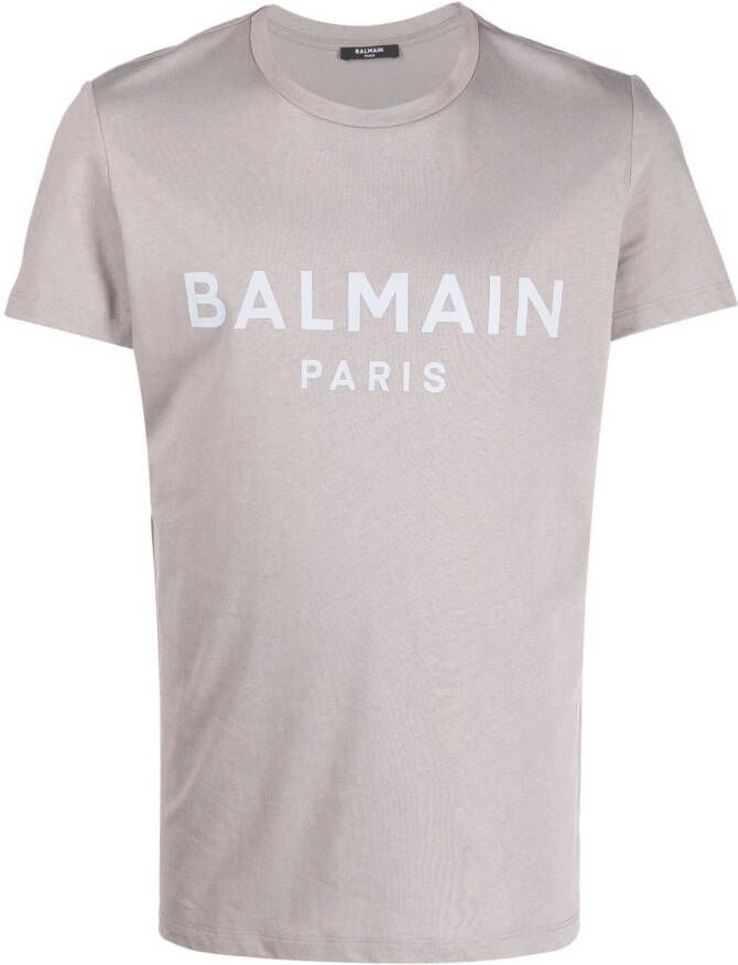 Balmain T-shirt met logoprint Grijs
